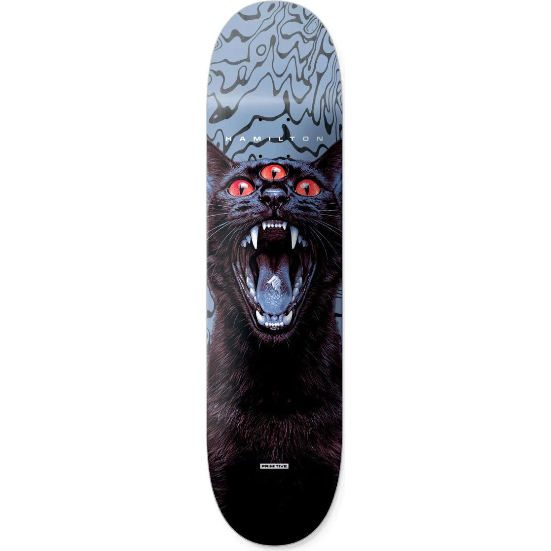 Primitive Black Cat Skateboard Deck - Hamilton 8"