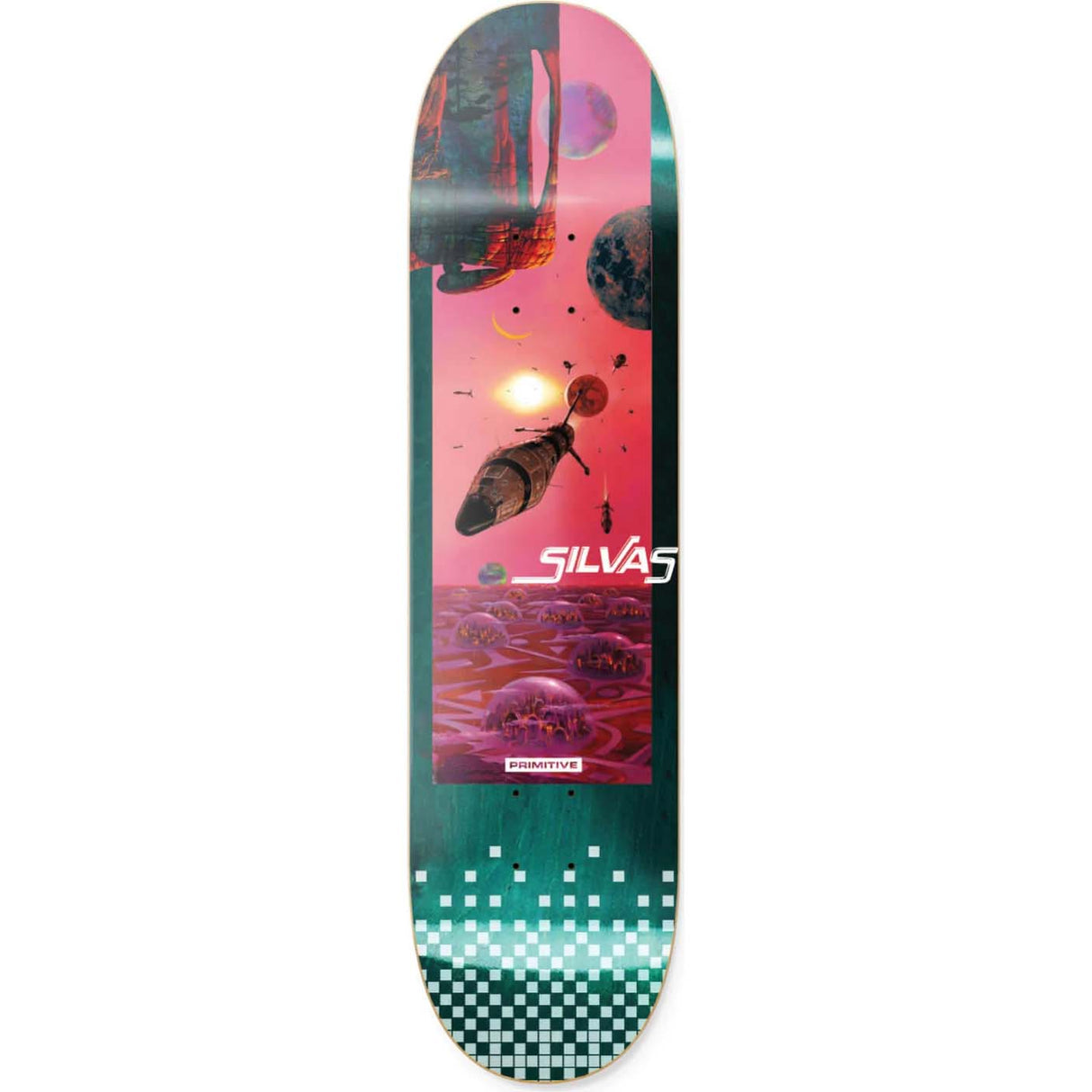 Primitive New Worlds Skateboard Deck - Silvas 8"