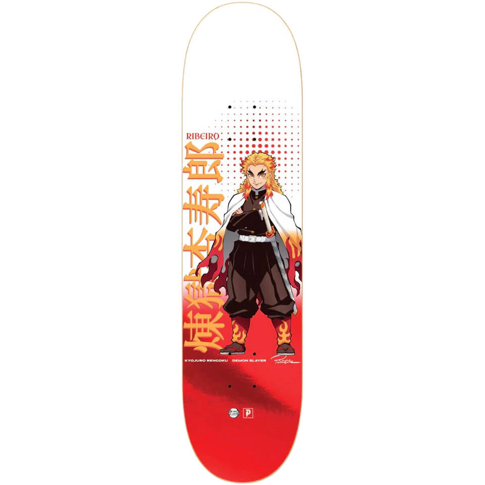 Primitive x Demon Slayer Skateboard Deck - Ribeiro Kyojuro 8.125"