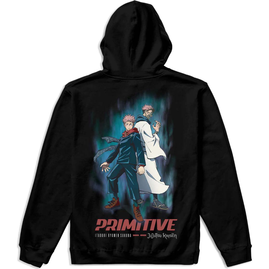 Primitive Itadori Sukuna Zip Hoodie - Black