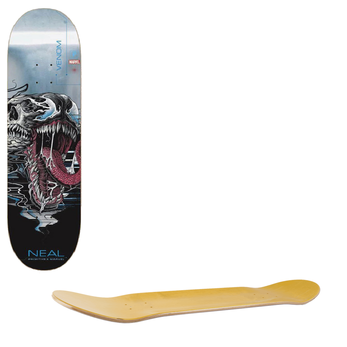 Primitive Marvel x Paul Jackson Neal Skateboard Deck - Venom 8.125"