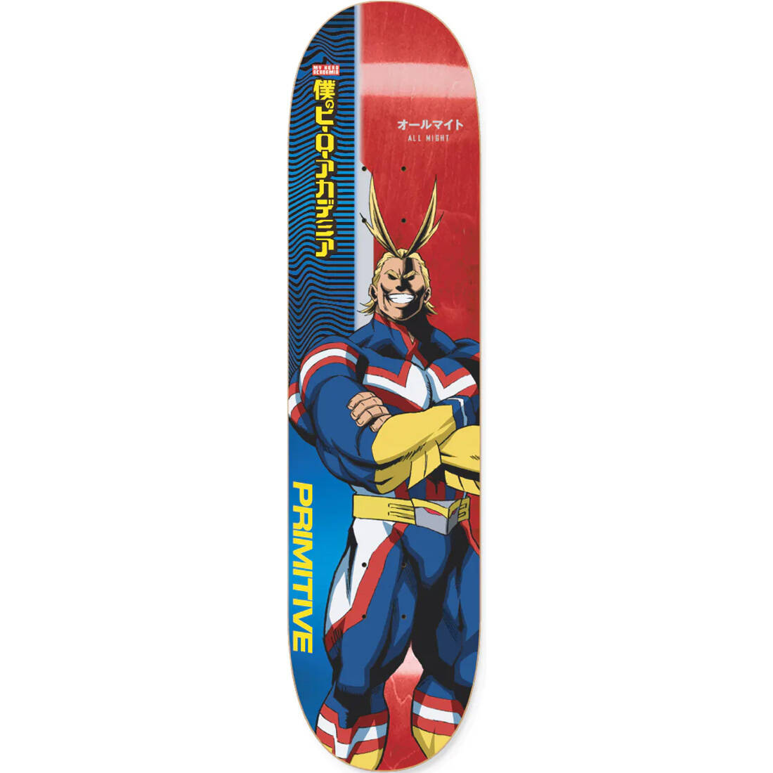 Primitive X My Hero Academia Skateboard Deck - All Might 8"