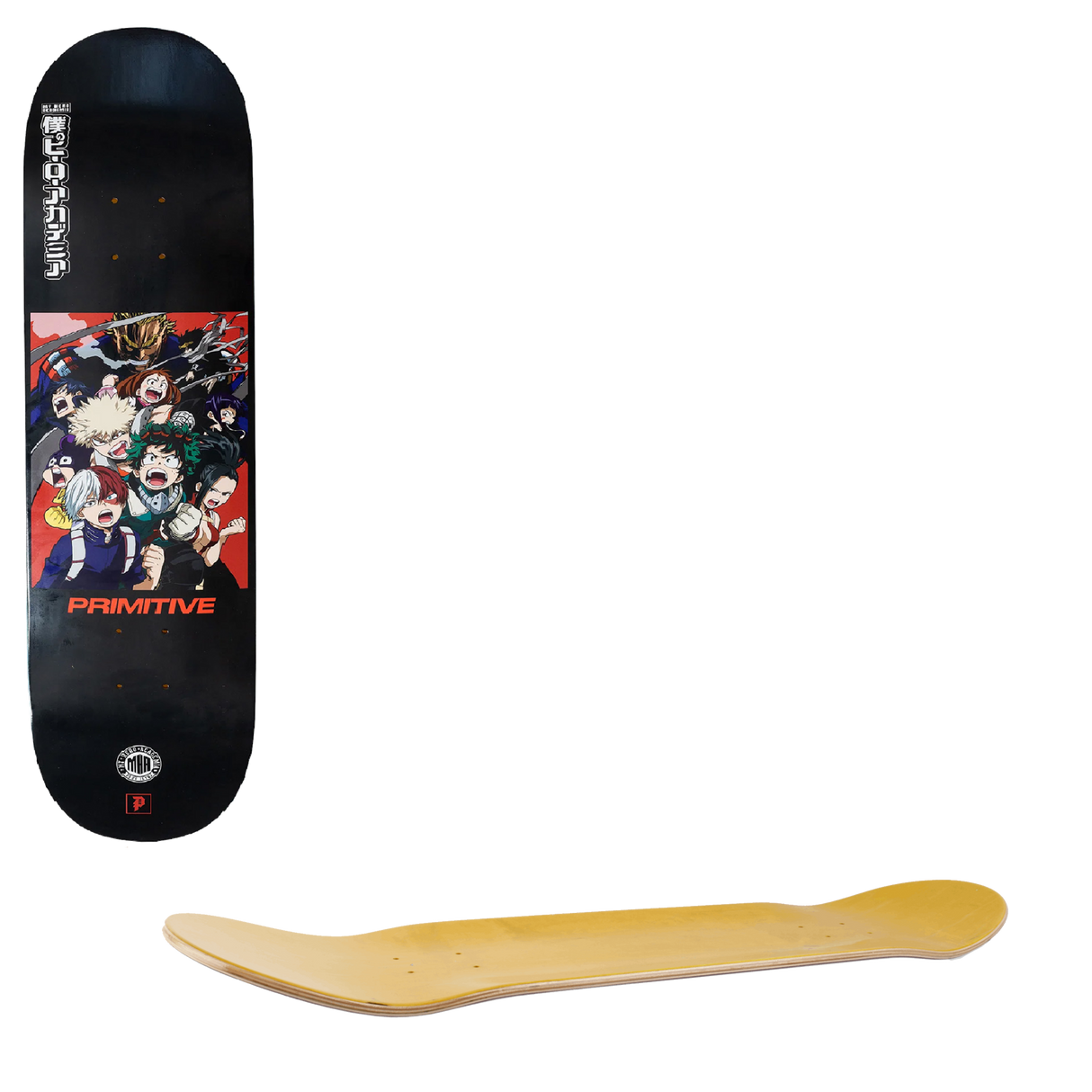 Primitive X My Hero Academia Skateboard Deck - Black 8"