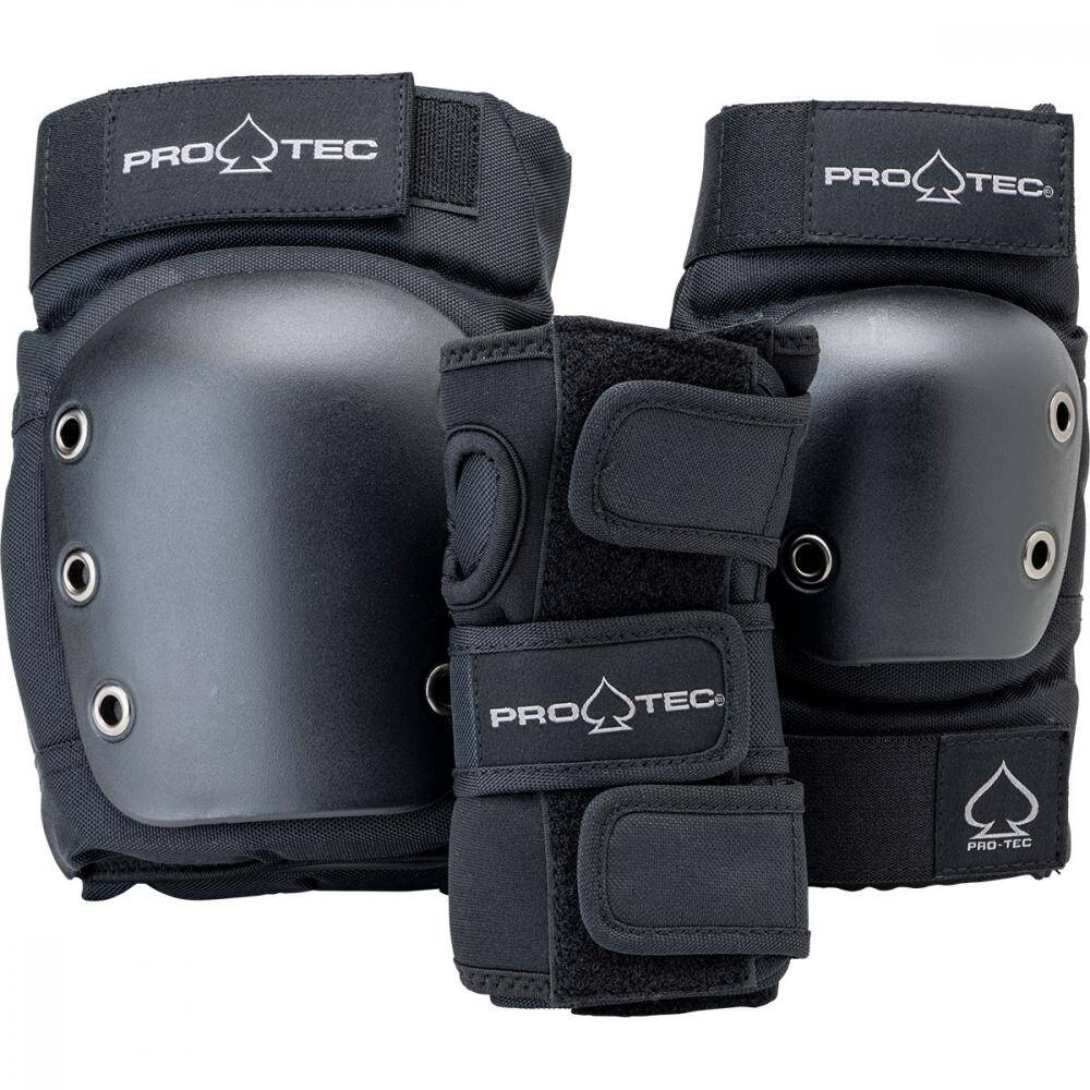 Pro-Tec Street Gear Junior 3 Pack Open Pad Set - Black