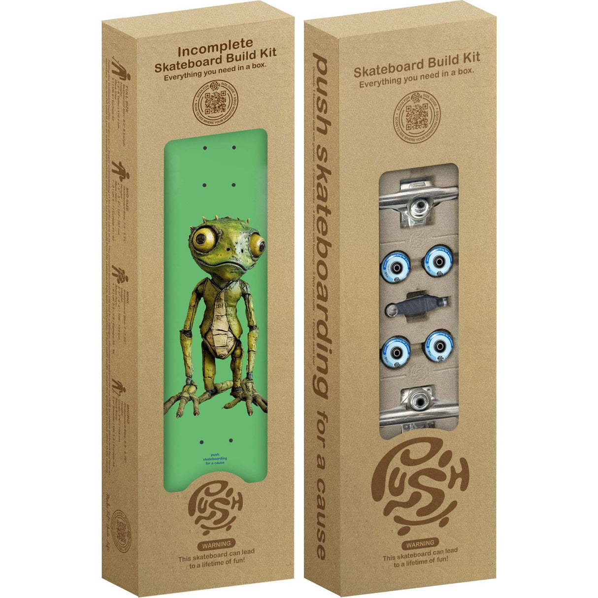 Push Lizard Guy Complete Skateboard 7.5"