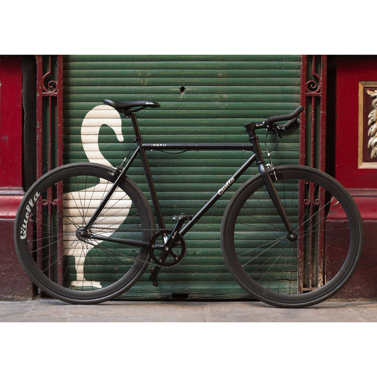 Quella Nero Single Speed Fixie Bike - Black
