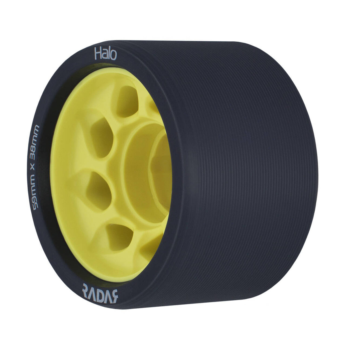 Radar Halo 59mm Roller Skate Wheels - Charcoal/Yellow 91A