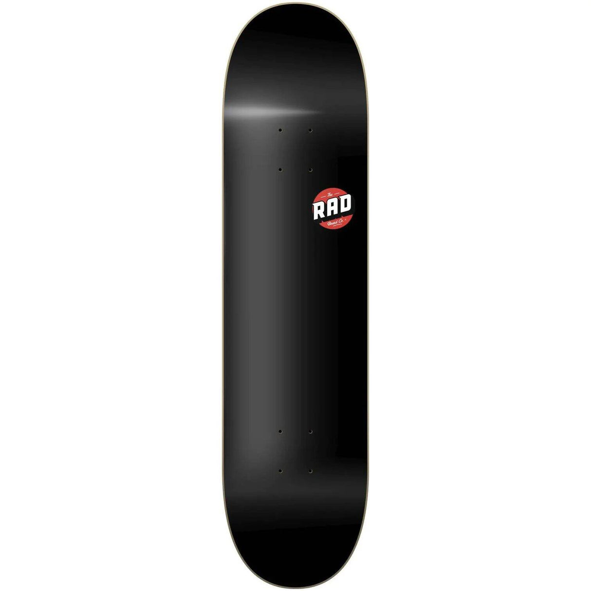 Rad Blank Logo Skateboard Deck - Black 8.25''