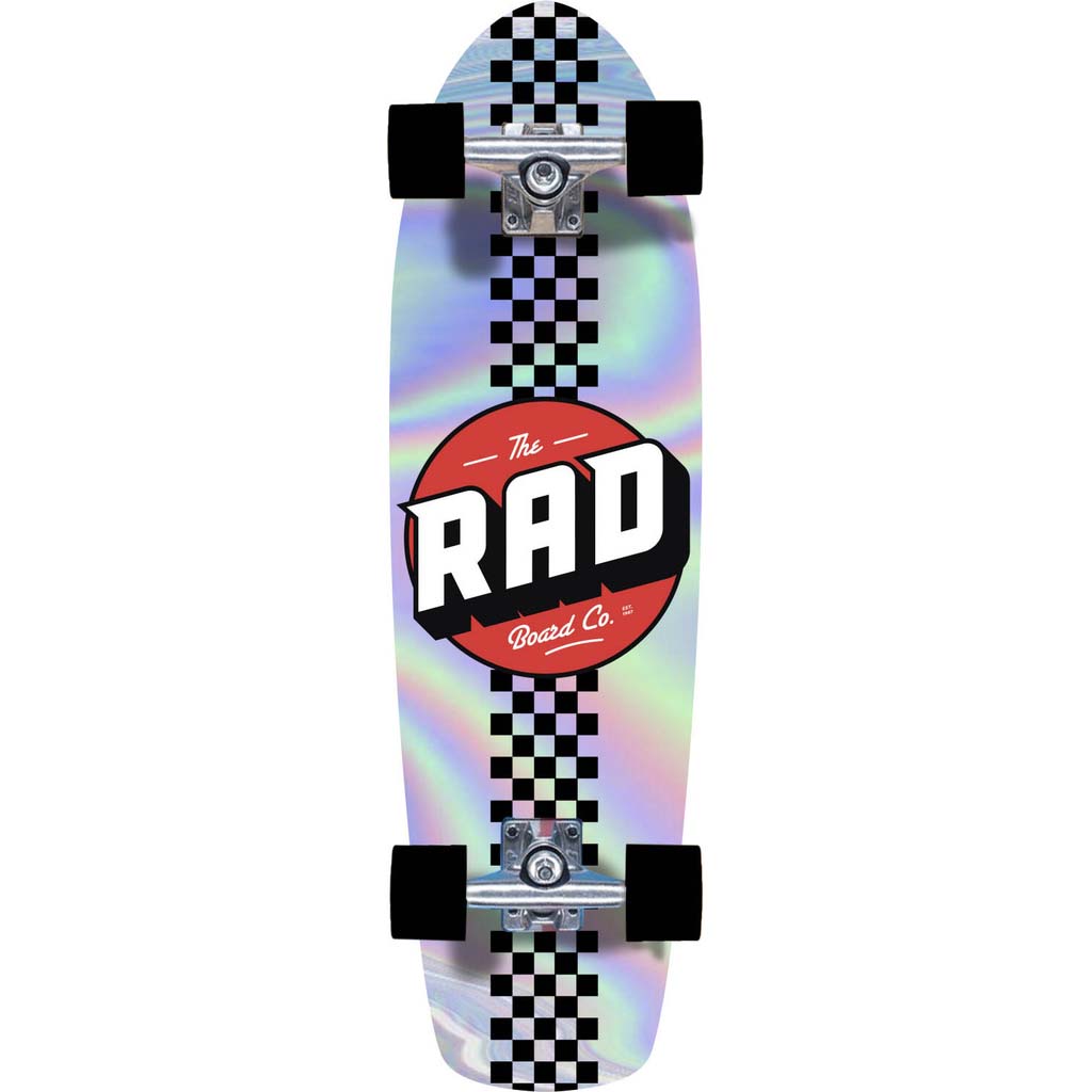 Rad Checkers Retro Roller Complete Cruiser - Holographic 28.5"