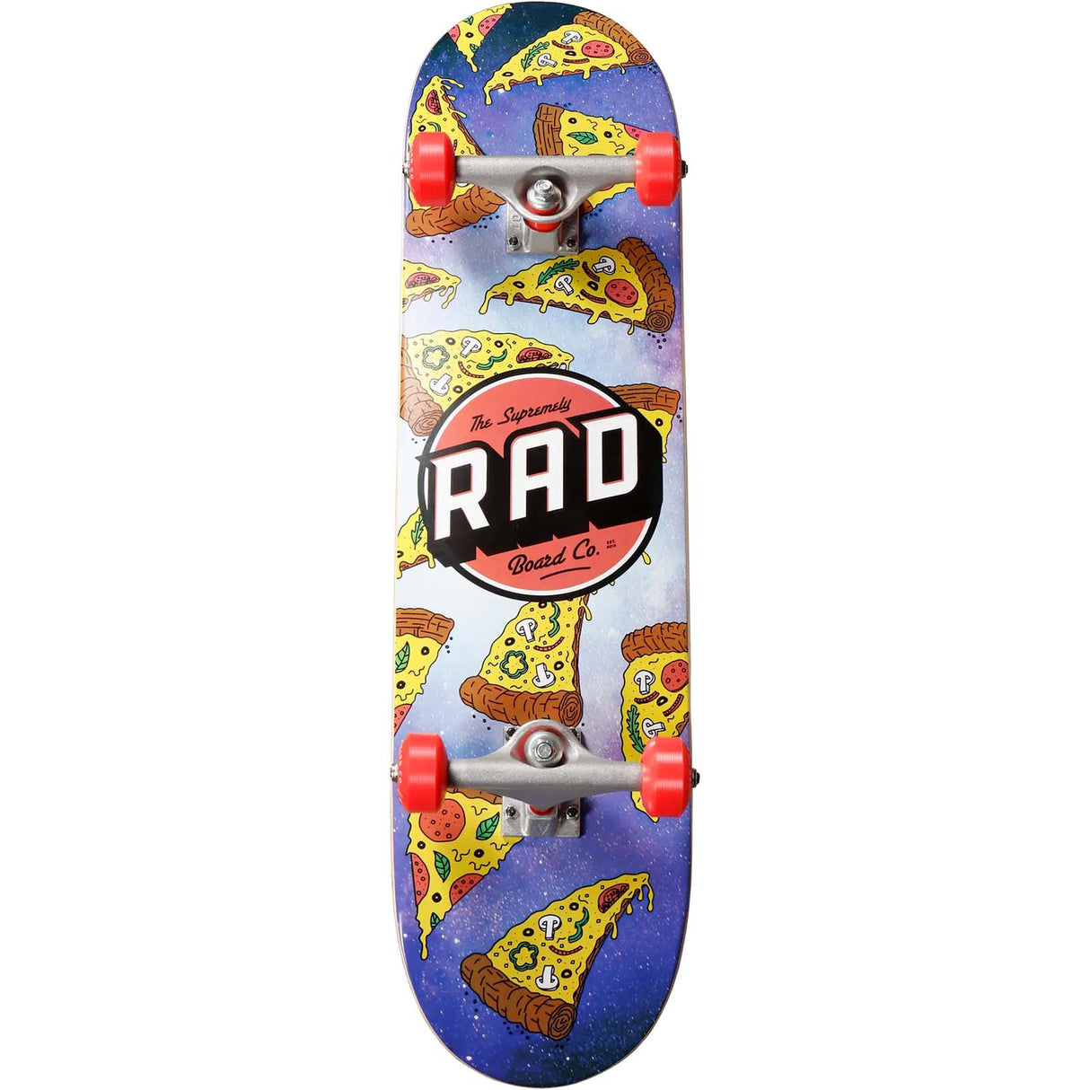 Rad Dude Crew Complete Skateboard - Pizza Galaxy 7.5"