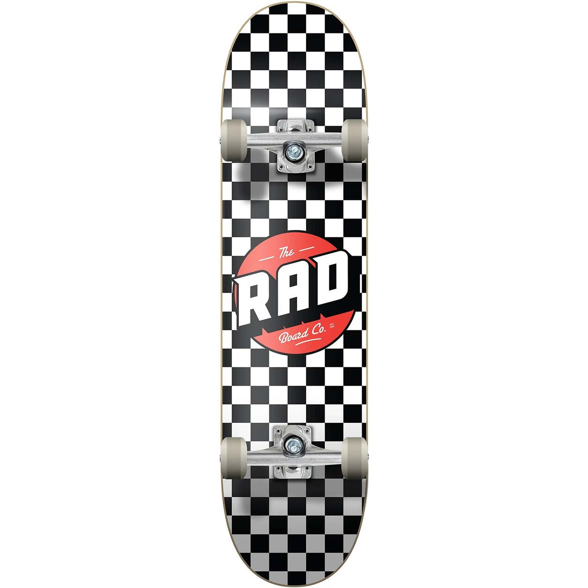 Rad Dude Crew Complete Skateboard Black/White Checkers - 8"