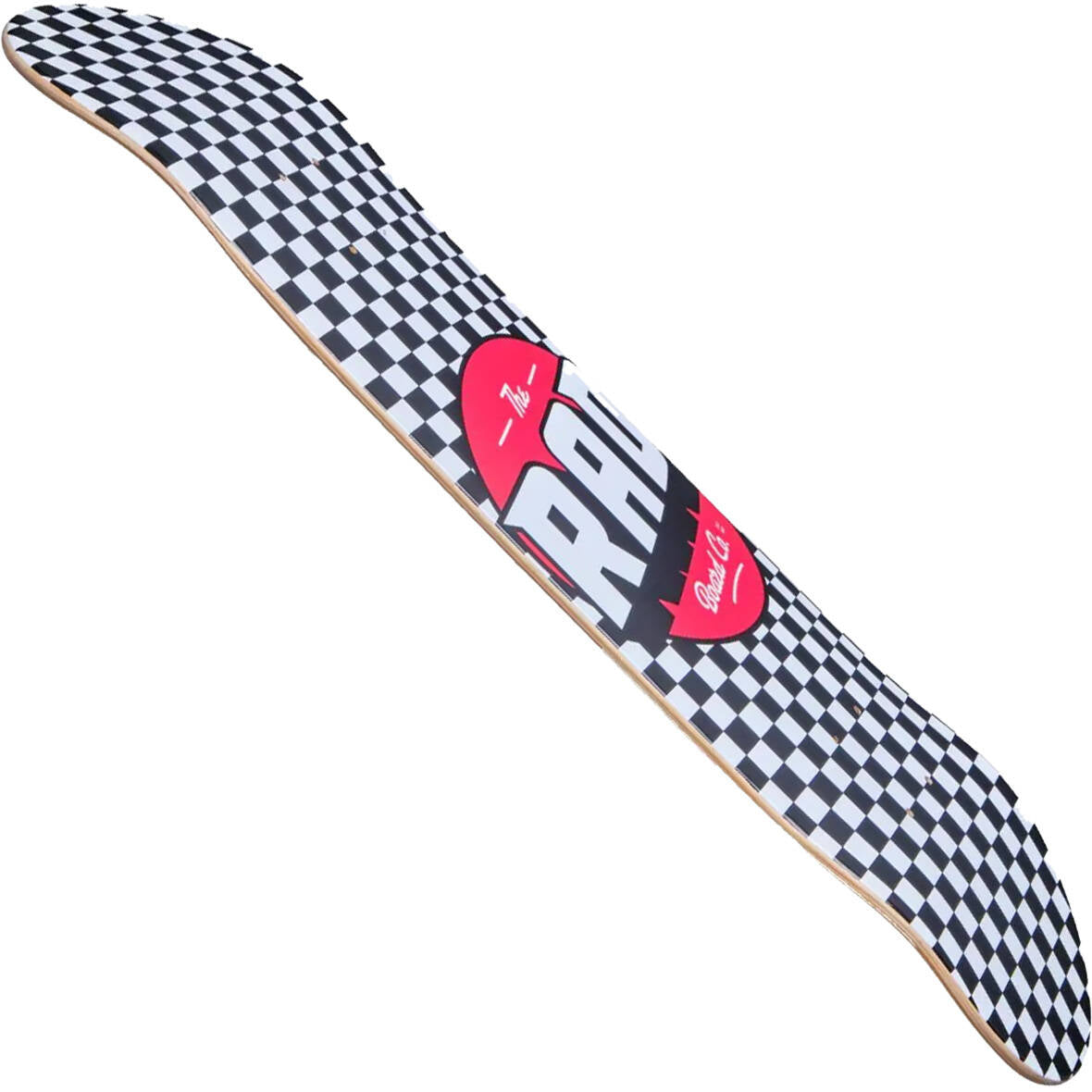Rad Checker Skateboard Deck - Black/White 7.75"