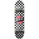 Rad Checkers Dude Crew Complete Skateboard - Black/White 7.75"