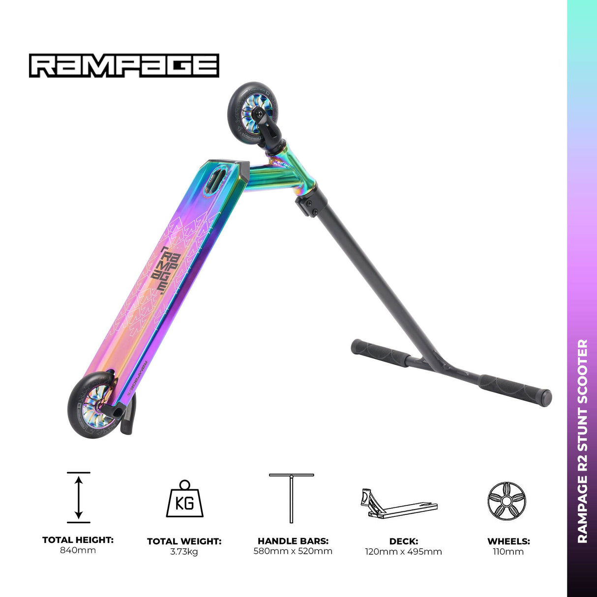 Rampage R2 2023 Complete Stunt Scooter - Neochrome