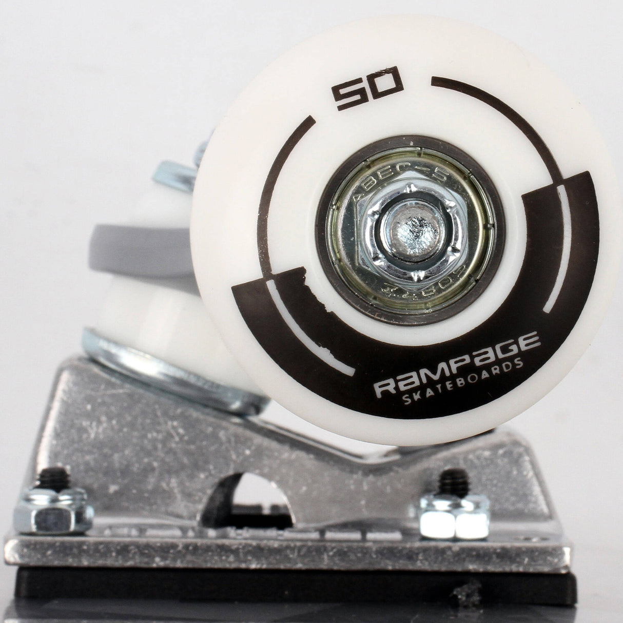 Rampage Block Logo Complete Skateboard - Black/Grey 8''