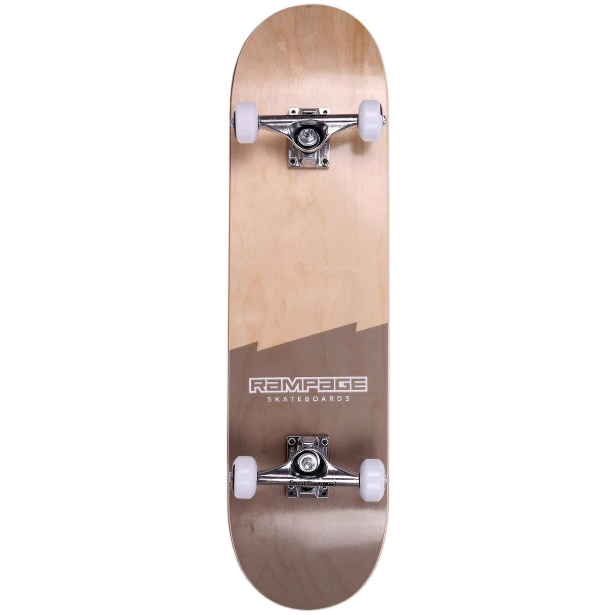 Rampage Plain Third Complete Skateboard - Natural/Black 8''