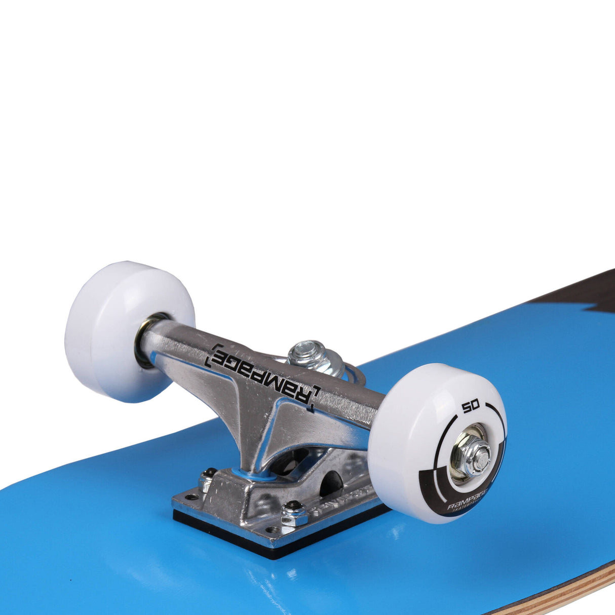 Rampage Plain Third Complete Skateboard - Blue/Black 8''