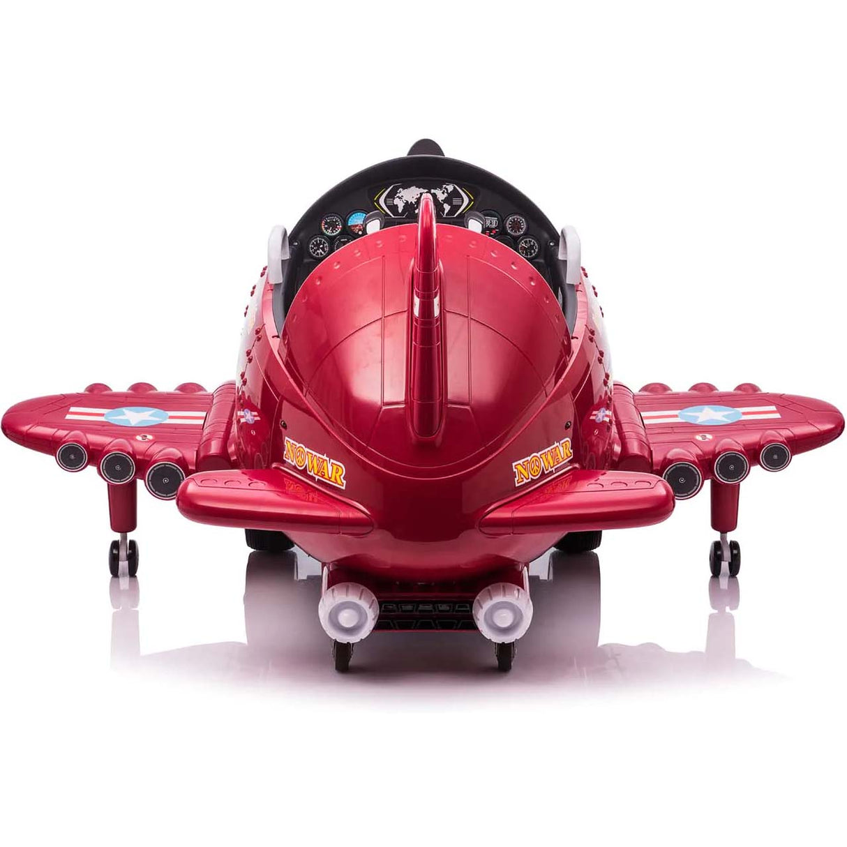 Ricco 360 Rotating Kids Electric Ride On Airplane - Red