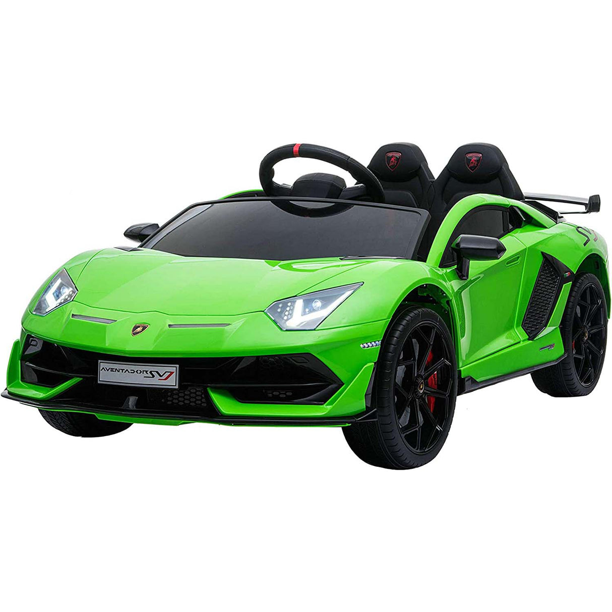 Ricco Lamborghini Aventador SVJ 12V 7A Kids Electric Ride On - Green