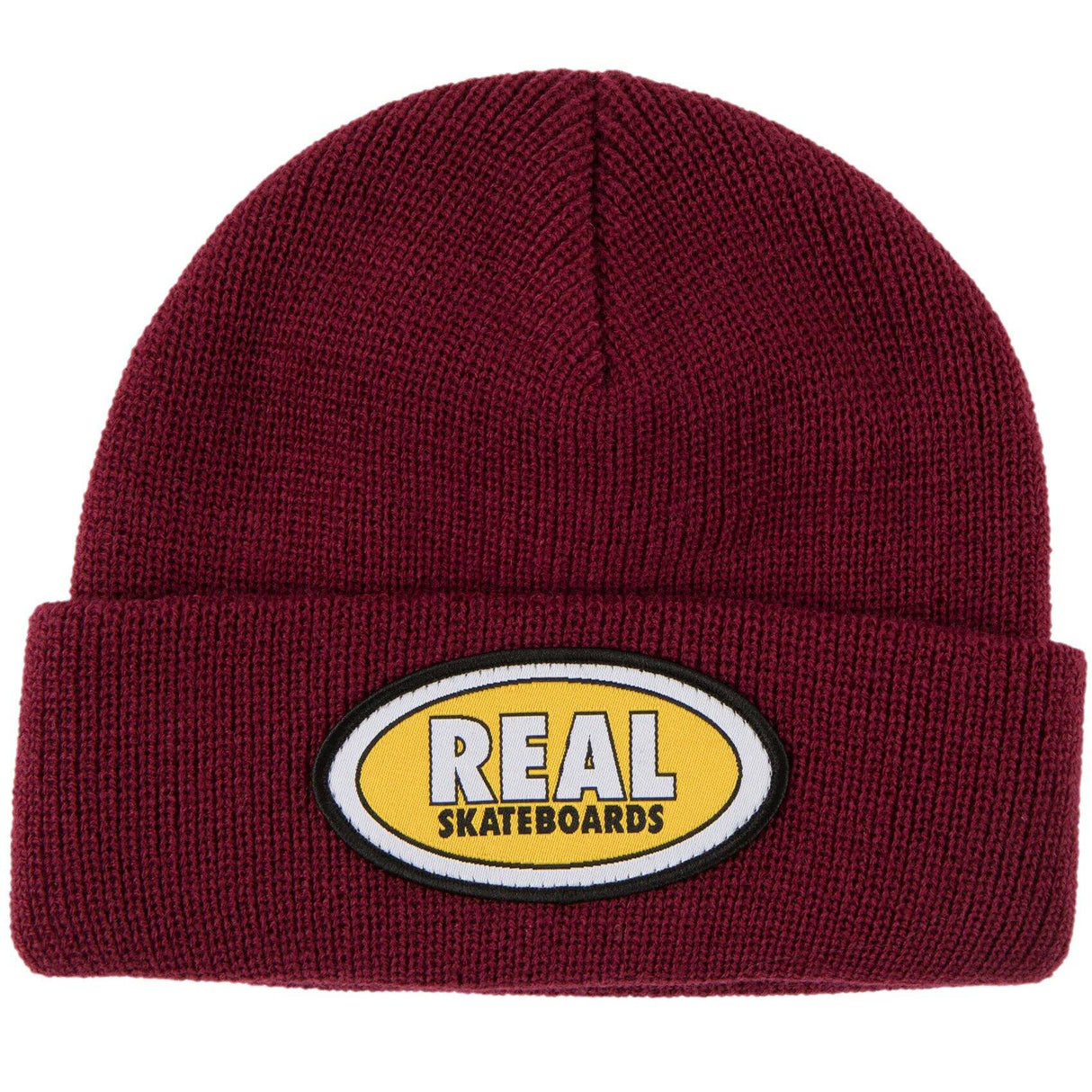 Real Oval Beanie - Red/Yellow