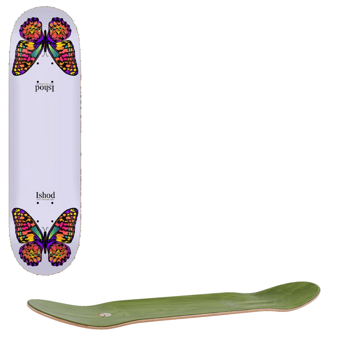 Real Ishod Monarch Twin Tail Slick Skateboard Deck - Pink 8.3''
