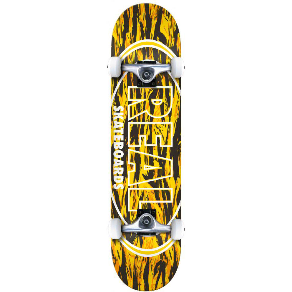 Real Stealth Oval Mini Complete Skateboard - Yellow 7.3"