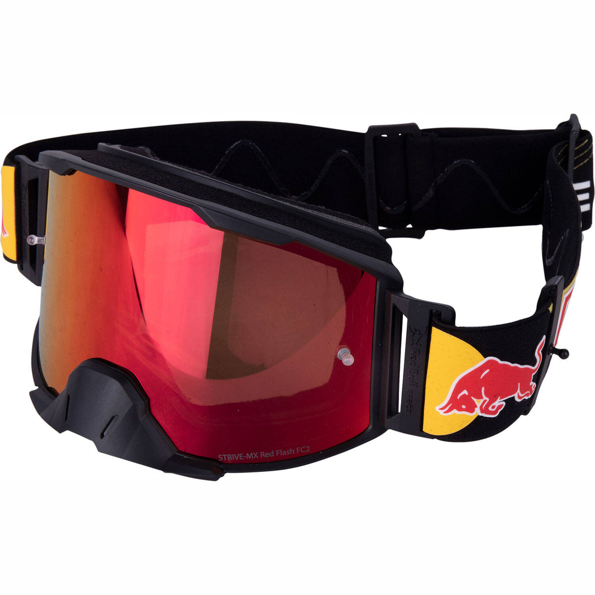 Red Bull SPECT Eyewear Strive MTB/MX Goggles - Matte Black/Red