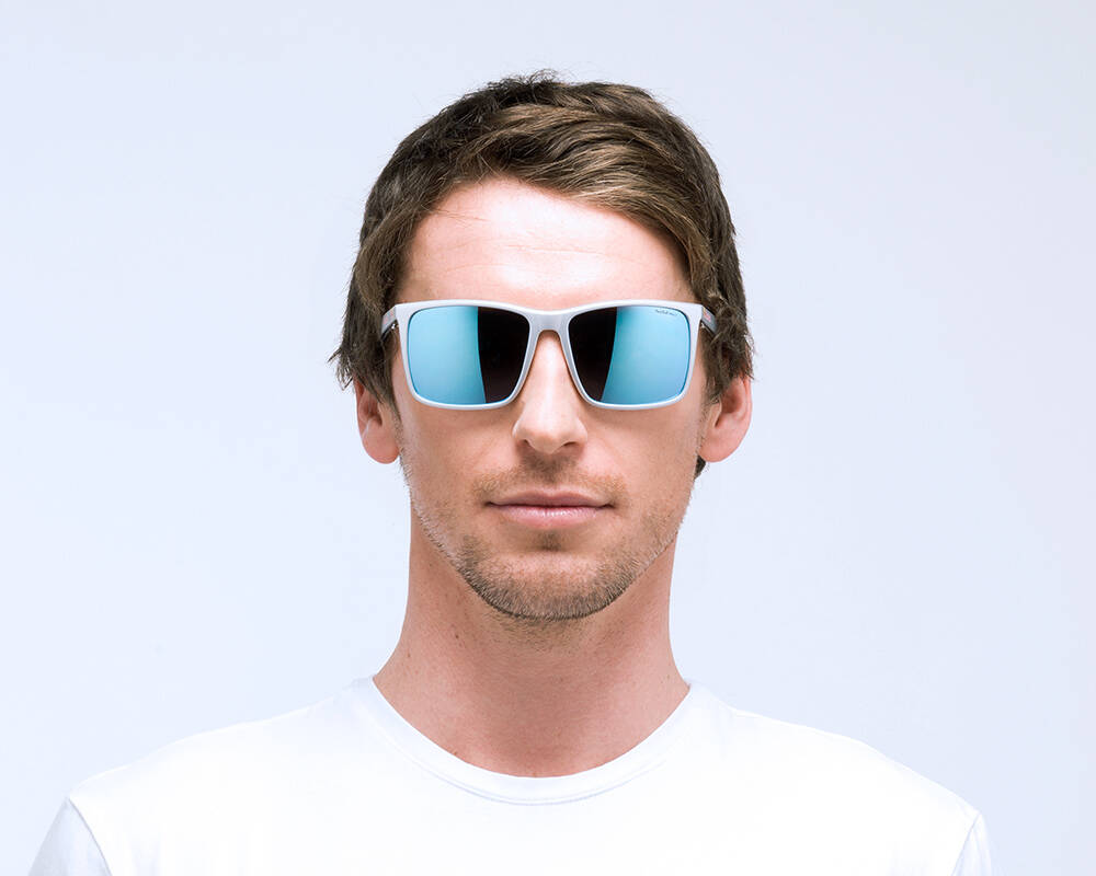 Red Bull SPECT Eyewear Bow Sunglasses - Matt Metallic Silver/Smoke Blue mirror