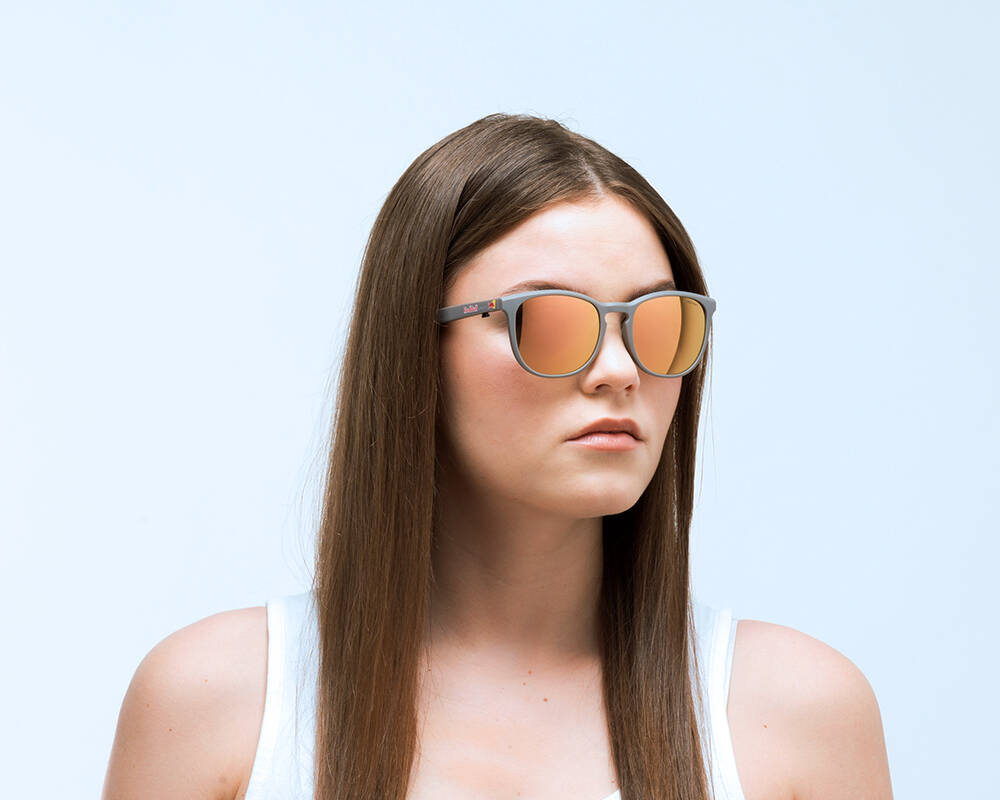 Red Bull SPECT Eyewear Steady Sunglasses - Matt Warm Grey/Brown with Peach Mirror