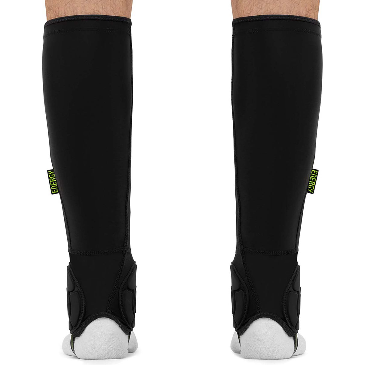 REKD Energy Covert Long Shin & Ankle Guards - Black