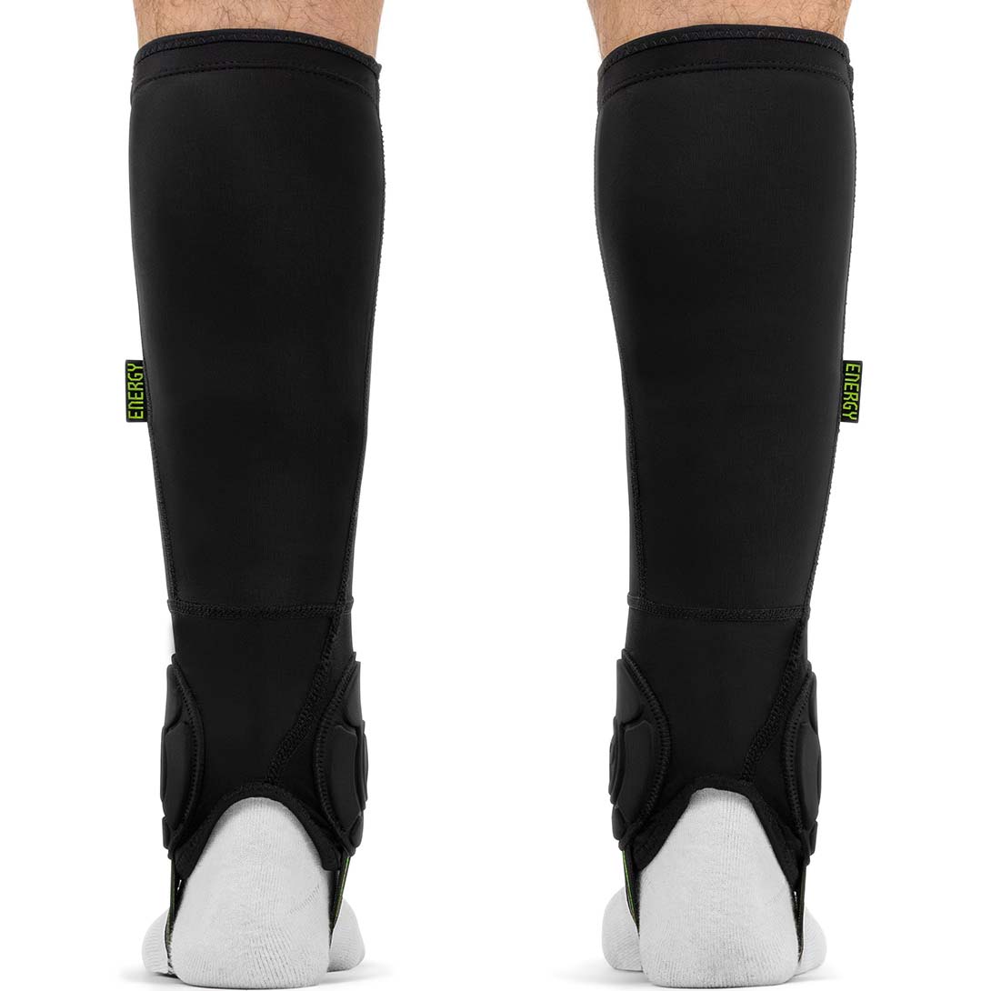 REKD Energy Covert Short Shin & Ankle Guards - Black