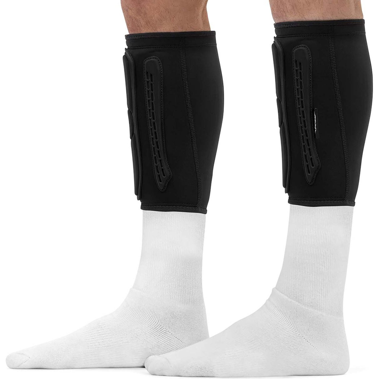 REKD Energy Covert Short Shin Guards - Black