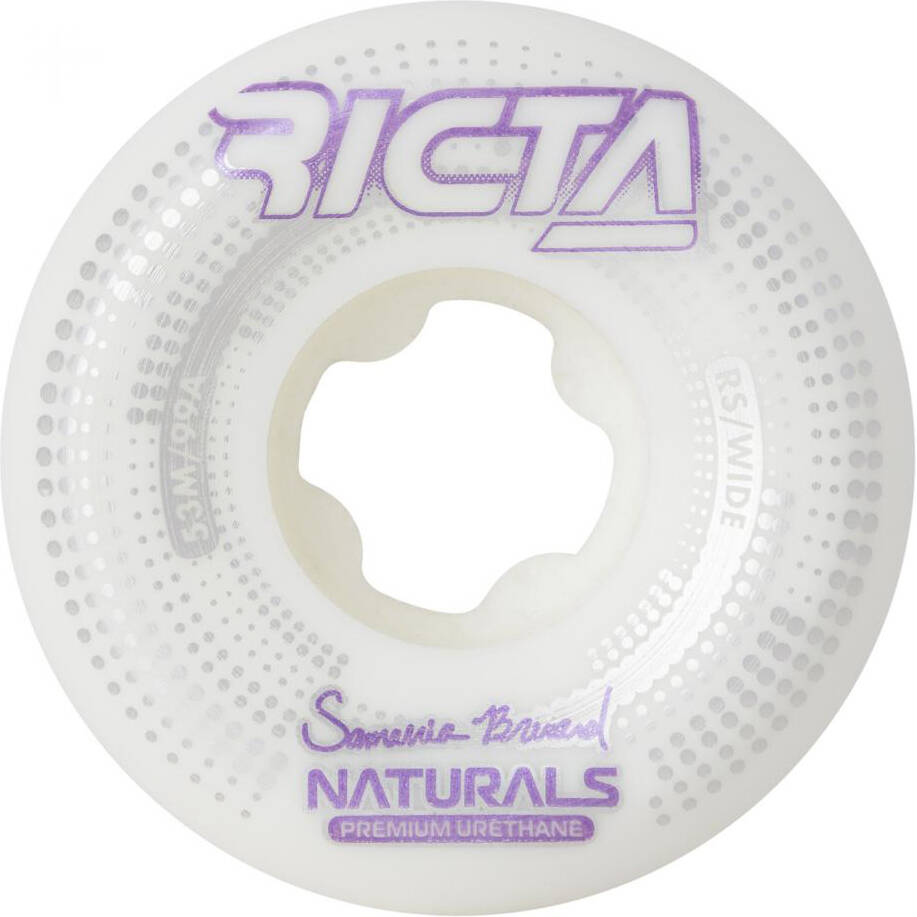Ricta Naturals Brevard Source Wide 99a Skateboard Wheels - White 53mm