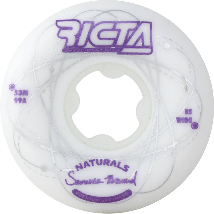 Ricta Orbital Naturals Wide Skateboard Wheels - White 53mm