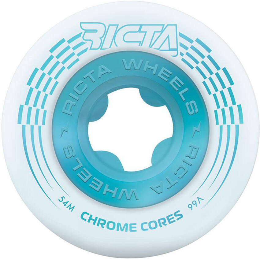 Ricta Chrome Core 99a Skateboard Wheels - White 54mm