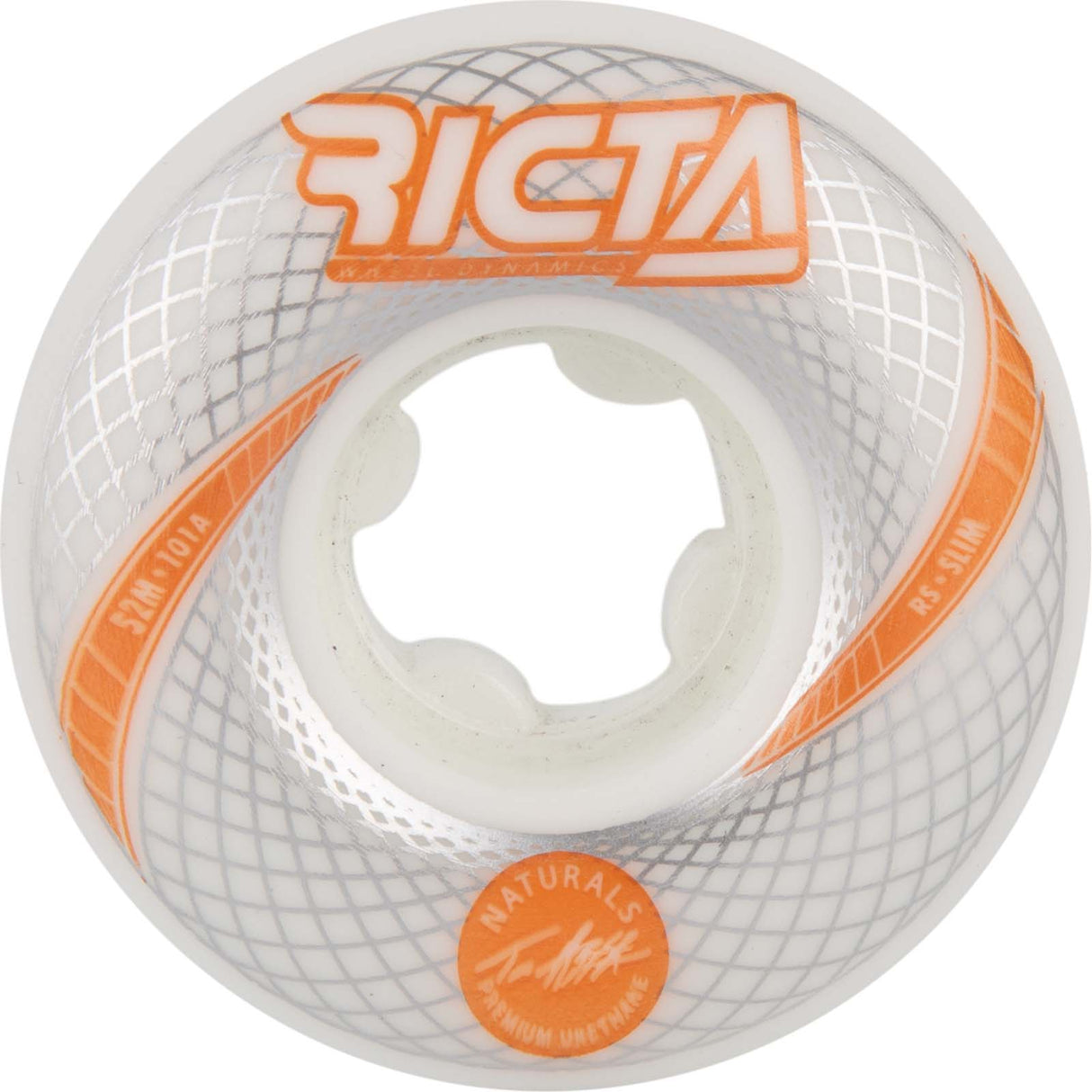 Ricta Asta Vortex Naturals Slim Skateboard Wheels - White 52mm