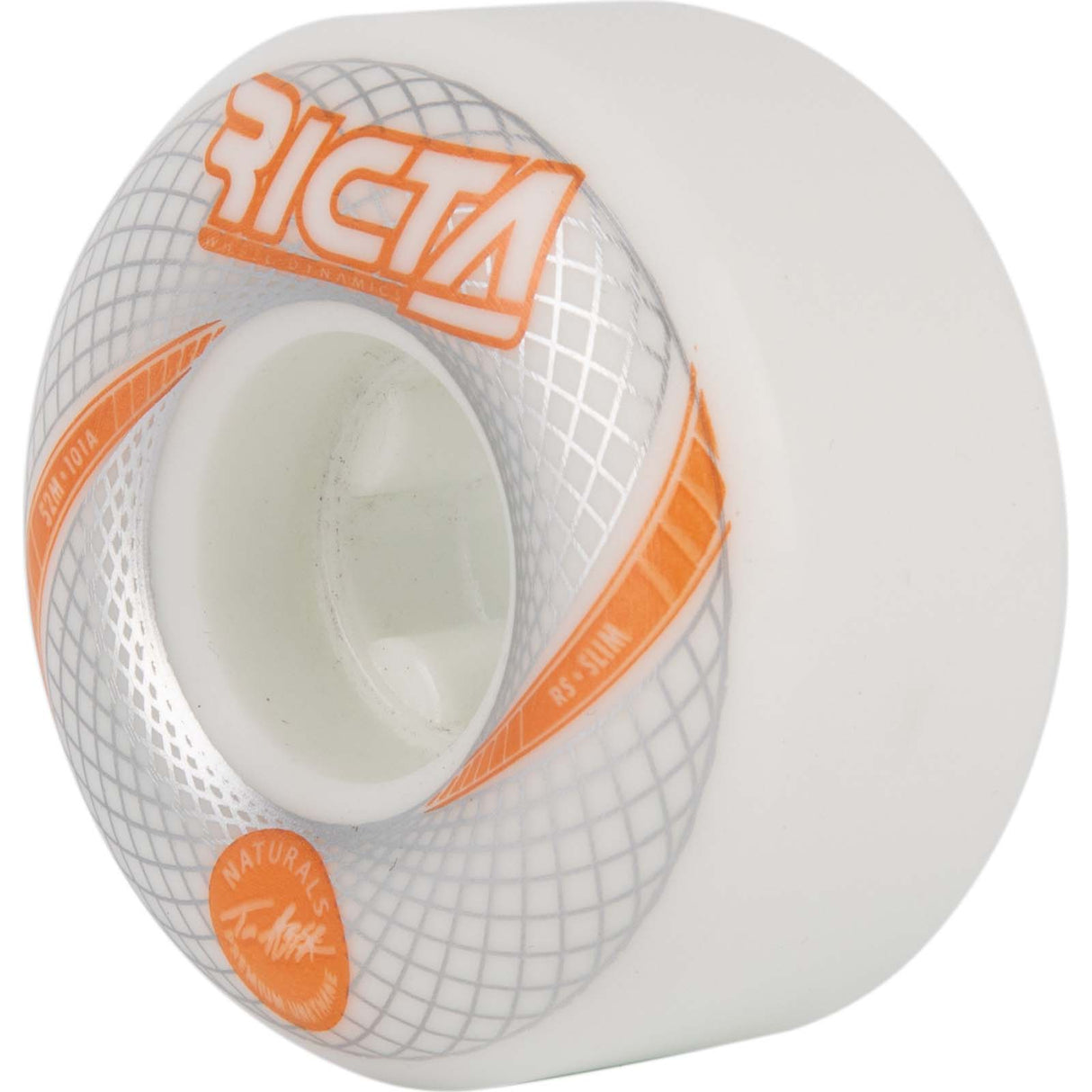 Ricta Asta Vortex Naturals Slim Skateboard Wheels - White 52mm