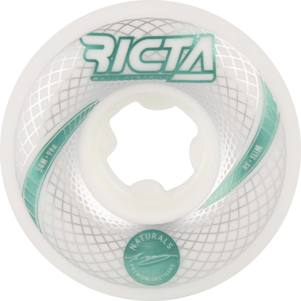 Ricta McCoy Vortex Naturals Slim Skateboard Wheels - White 54mm