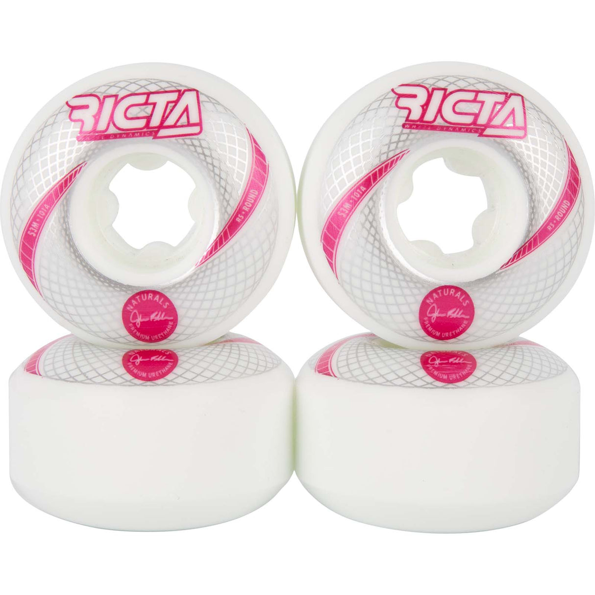 Ricta Shanahan Vortex Naturals Round Skateboard Wheels - White 53mm