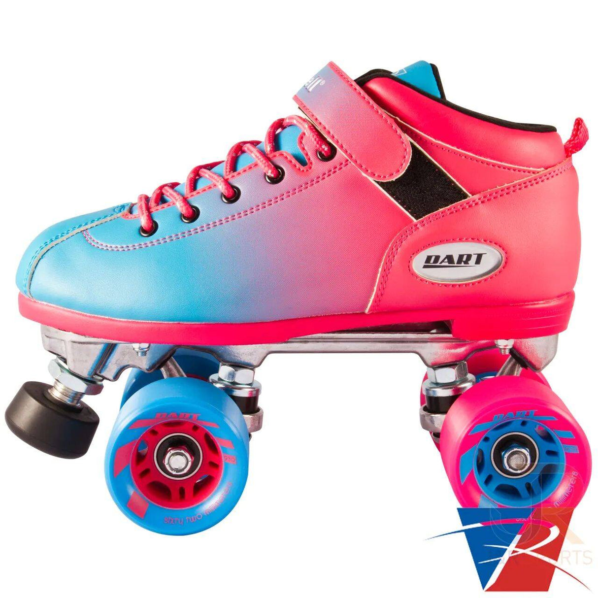 Riedell Quad Roller Skates - Dart Ombre Blue/Pink