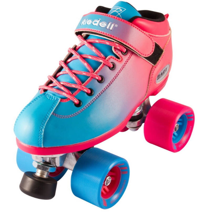 Riedell Quad Roller Skates - Dart Ombre Blue/Pink UK3