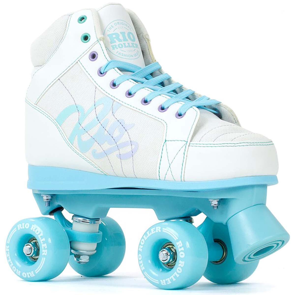 Rio Roller Lumina Quad Roller Skates - White/Blue