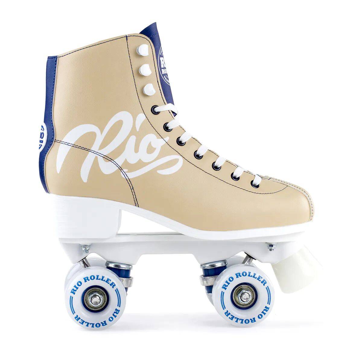 Rio Roller Script Quad Roller Skates - Tan/Blue