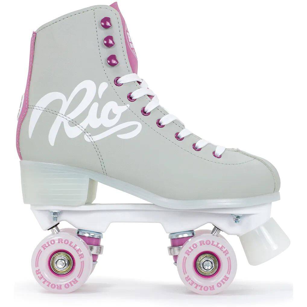 Rio Roller Script Quad Roller Skates - Grey/Purple
