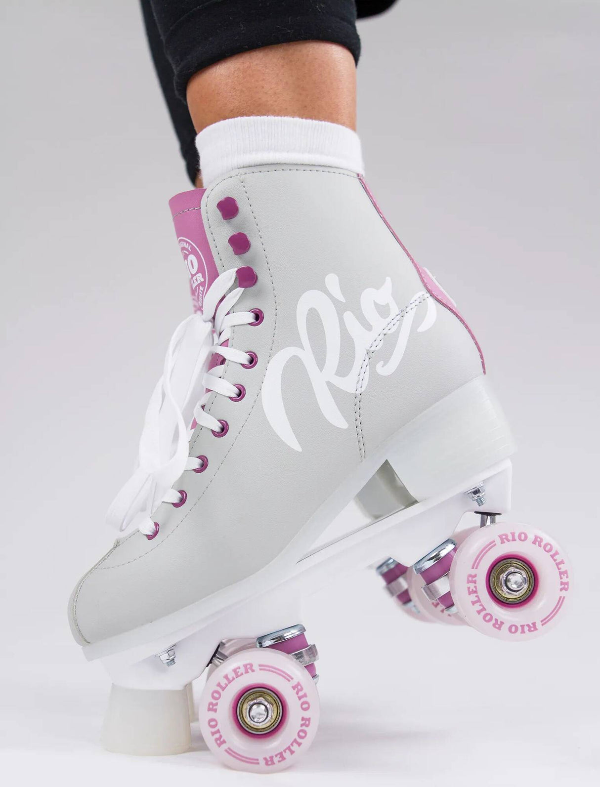 Rio Roller Script Quad Roller Skates - Grey/Purple