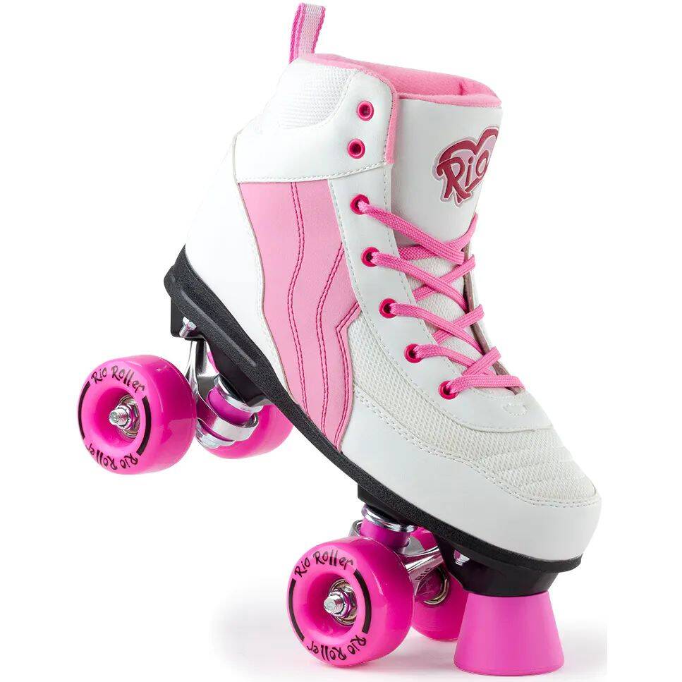 Rio Roller Pure Quad Roller Skates - White/Pink