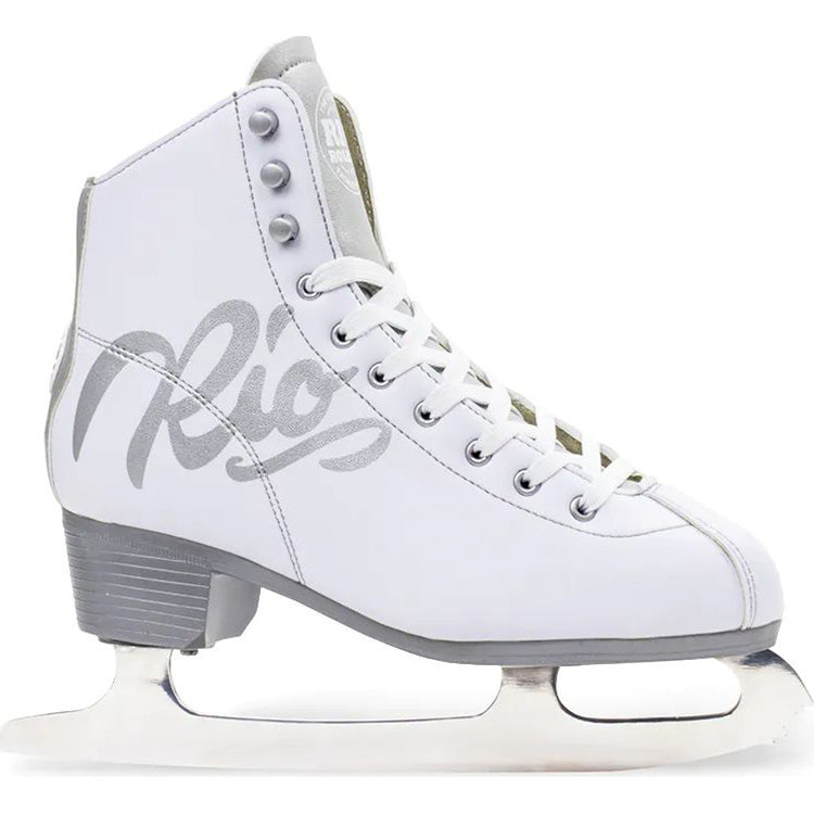 Rio Roller Script Ice Skates - White