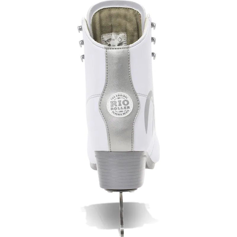 Rio Roller Script Ice Skates - White