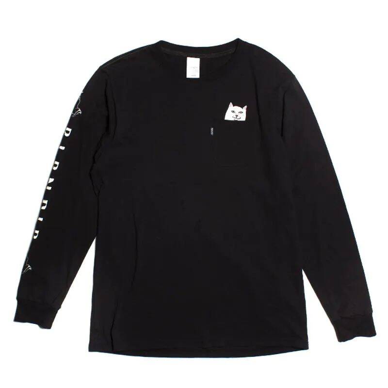 RIPNDIP Lord Nermal Long Sleeve T Shirt - Black