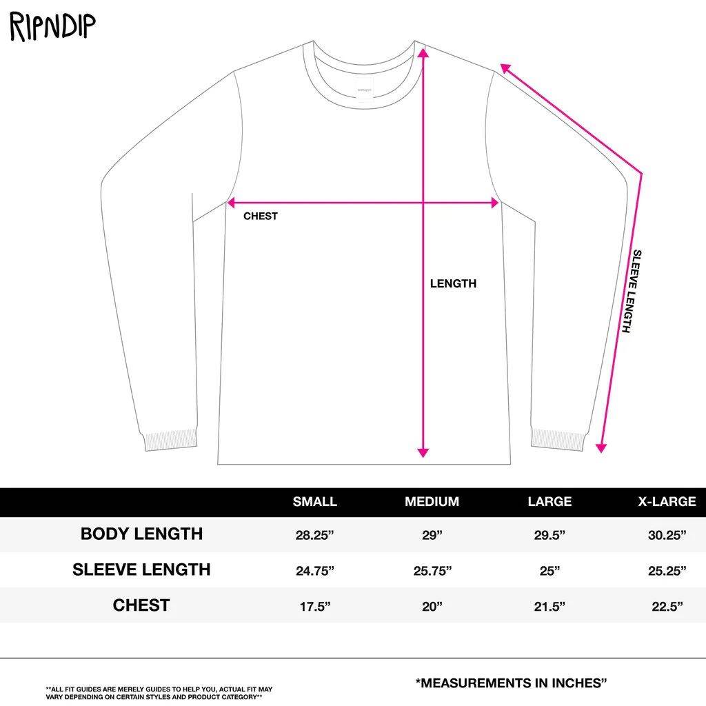 RIPNDIP Lord Nermal Long Sleeve T shirt - White